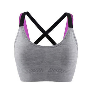 Soutiens-gorge de sport rembourrés sans couture avec logo frontal respirant pour femmes, idéaux pour le yoga, le fitness et l'entraînement en salle de sport – Collection 2026 – Offre Spéciale - Product Image 2
