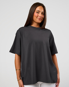 T-shirt ample à col rond et épaules tombantes pour femme, écologique, respirant, idéal pour le sport en été - Product Image 3