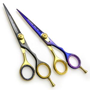 Gran oferta, tijeras de pelo de hoja recta de acero cobalto japonés profesional, tijeras de belleza de estilo de peluquero afiladas para cortar el cabello - Product Image 3