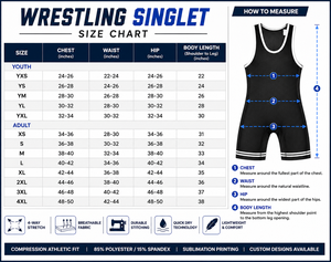 OEM Custom Front Stretch Wrestling Singlets & Uniforms with Digital Print Breathable Quick Dry <b>Light</b> Weight Premium Team Orders - Product Image 4
