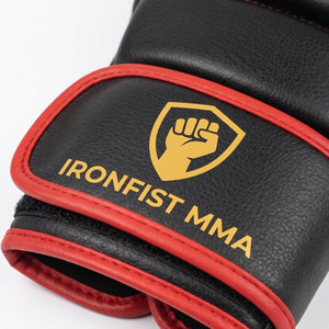 ถุงมือฝึกซ้อม MMA หนังแท้ OEM แบบกำหนดเอง ปรับขนาดได้ด้วยแถบตีนตุ๊กแก ระบายอากาศได้ดี น้ำหนักเบา สำหรับการฝึกซ้อมมืออาชีพและชกมวย - Product Image 5