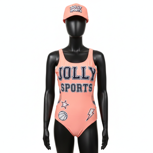 Maillot de bain une pièce pour femme en tissu polyester et élasthanne doux, avec empiècements en mesh respirant, impression de logo personnalisée. - Product Image 6