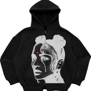 Sudaderas con Cremallera Personalizadas al por Mayor, Unisex, Estilo Urbano, Vintage, Sudaderas con Estampado Gráfico - Product Image 3