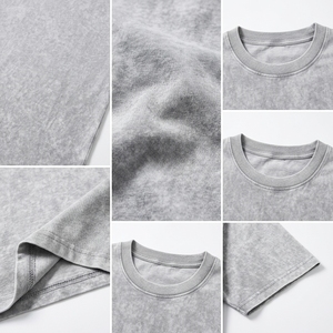 Camiseta de algodón suave estilo vintage para hombre, corte oversize, lavado ácido, estilo casual urbano, algodón premium, a la moda - Product Image 6
