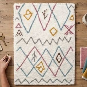 Hot Sale Hand Tufted Geometric Area <b>Rug</b> Wool Acrylic Plush Bohemian Style Rectangle Living Room Decorative Floor Covering - Product Image 5