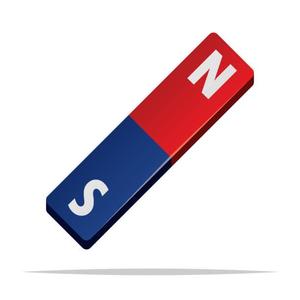 Imán de Barra de Alnico Rojo y Azul, Imán Permanente para Enseñanza, Imán con Polos Pintados, Equipo Educativo para Laboratorio de Física - Product Image 1