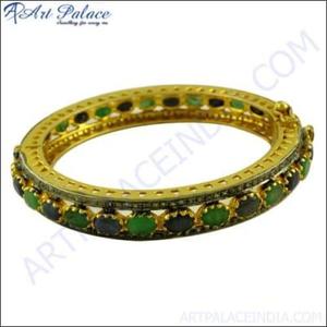 Brazalete Victoriano de plata 925, joyería de diamantes, joyería chapada en oro, brazalete victoriano artesanal, brazaletes victorianos, elegante Ba victoriano - Product Image 1