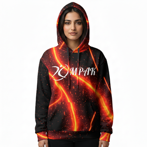 Sweat à capuche unisexe décontracté et surdimensionné de qualité supérieure pour l'hiver, avec broderie et impression par sublimation intégrale, idéal pour les collections streetwear - Product Image 1