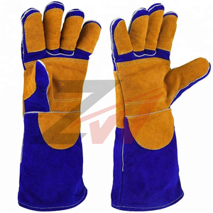 Gants de soudeur en cuir courts multifonctionnels personnalisés à marque privée, testés pour la détection d'aiguilles, équipement de manutention thermique extérieur – Fournisseur - Product Image 4