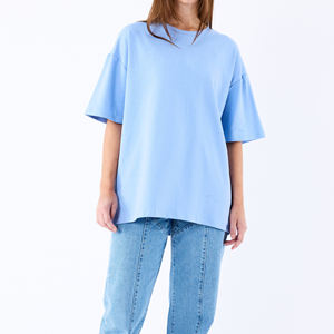 T-shirts basiques personnalisés pour femmes, blancs, impression DTG, vierges, été, unis, 100 % coton peigné, col rond - Product Image 3