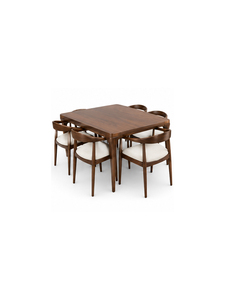 Mesa de Comedor Moderna de Madera Premium para 6 Personas, Diseño Rectangular de Mediados de Siglo, Muebles de Comedor Estables y Resistentes para Restaurante y Hogar - Product Image 4