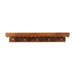 Hot Selling Wooden Wall <b>Hook</b> Rack Scalloped Design Coat Hanger <b>Shelf</b> Style Entryway Organizer Home Decor Storage <b>Hooks</b> - Product Image 1