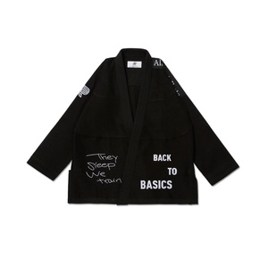 Kimono de Jiu-Jitsu Negro TSWT para Albino y Preto, con Bolsa, 450 GSM, Tejido de Algodón Perlado, Transpirable y de Secado Rápido, Ligero, Unisex - Product Image 1