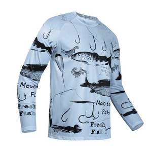 Camisa de Pesca Impermeable de Poliéster 100% con Estampado Digital Personalizado al por Mayor, Manga Larga, Protección UPF50+ - Product Image 4