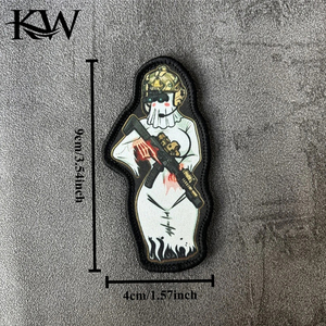 Parches tácticos de grupo sanguíneo estadounidenses para ropa, calavera, insignias bordadas para airsoft, pegatinas, rayas, apliques - Product Image 1