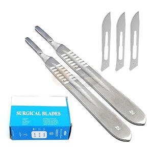 ด้ามมีดผ่าตัดปลอดเชื้อ Surgi ใบมีดผ่าตัดสำหรับการผ่าตัดทางการแพทย์ คุณภาพสูง ผลิตจากสแตนเลสสตีล ใช้แล้วทิ้งหรือใช้ซ้ำได้ เหมาะสำหรับโรงพยาบาล - Product Image 1