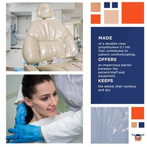 Paquete de 225 fundas desechables para sillas dentales de media longitud, 24x27,5 pulgadas, plástico transparente, resistente al agua, funda de polietileno de 0,7 Mil - Product Image 3