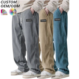 Pantalon décontracté ample pour hommes grandes tailles, respirant, infroissable, en coton imprimé, écologique, séchage rapide, avec support OEM/ODM pour logo personnalisé - Product Image 3