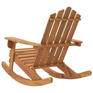 Fauteuil à bascule standard en bois d'acacia massif pour jardin, pour la détente en plein air - Product Image 5