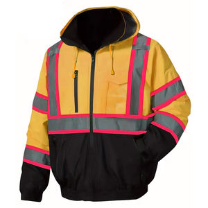 Veste d'hiver haute visibilité, écologique, coupe-vent, imperméable, avec LED clignotante, trois poches, réfléchissante, pour adulte - Product Image 1