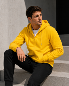 Mens lightweight zip hoodie offering a clean fit breathable softness and easy layering for year round casual everyday comfort - Product Image 5