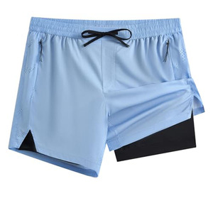 Pantalones Cortos Deportivos Suaves de Venta Directa de Fábrica, Pantalones Cortos de Playa, Pantalones Cortos Atléticos Transpirables, Pantalones Cortos de Baloncesto de Color Puro para Hombre - Product Image 2