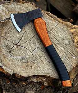 Hacha Vikinga Hecha a Mano de Acero con Alto Contenido de Carbono, Personalizada, con Funda de Cuero con Logotipo Personalizado, de Alta Calidad, 100% Superventas - Product Image 3