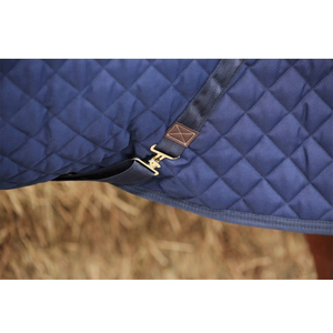 Navy Horse Rug/Blanket Quilted With Fur Sheep Skin Dark Brown Color 100G 200G 300G <b>Filing</b> Polyester Customizable Latest Design - Product Image 4