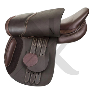 High Quality Customizable Soft Natural Leather <b>Equestrian</b> Dressage Saddle Wood English horse racing products from India - Product Image 2