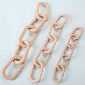 LAMETIERARTZ Cadena de Eslabones Ovalados de Madera Moderna, Hecha a Mano, Pulida, con Detalles Indios, para Esculturas de Madera de Pino, Decoración de Cadena, Uttar - Product Image 1