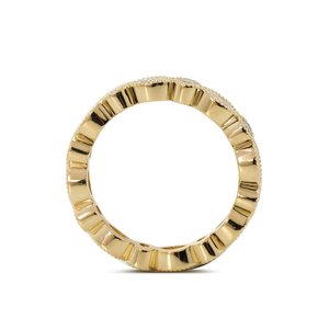 925 Sterling Silver Gold Adjustable Lab Grown Diamond Ring Elegant Classic Statement Fine Jewelry Gift <b>for</b> Women - Product Image 1