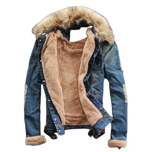 denim jacket with fur collar 
