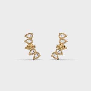 Pear Cut Diamond <b>Stud</b> <b>Earrings</b> 14K Gold Plated Claw Setting Luxury Women's Everyday Wear Jewelry <b>Earrings</b> - Product Image 3