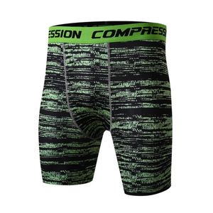 Shorts de sport pour homme, imprimé géométrique noir, séchage rapide, taille élastique, longueur mi-cuisse, design à empiècements en spandex et polyester - Product Image 2