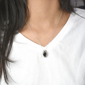 Pendentif en moissanite noire de forme marquise, en argent sterling 925, personnalisé, cadeau pour un anniversaire - Product Image 4