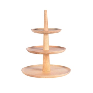 Support à cupcakes en bois naturel, support à dessert rustique fait à la main pour gâteaux, muffins, pâtisseries, utilisation en boulangerie et en restauration - Product Image 4
