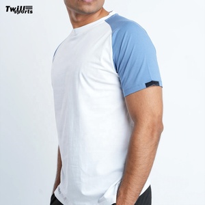 Camiseta Vintage de Alta Calidad en Oferta, 300 g/m², de Lujo, de Algodón Pesado/Fibra de Bambú, Antiencogimiento, de Corte Holgado, con Mangas Raglán en Contraste para Hombre - Product Image 2