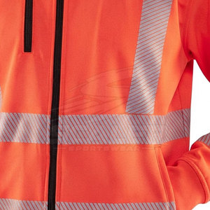 Custom Professional <b>Work</b> Apparel Reflective Hoodies Safety Wear Front Pocket Long Sleeve Casual <b>Waterproof</b> ANSI Class 2 EN ISO - Product Image 6