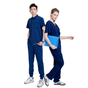 ชุดยูนิฟอร์มสครับคุณภาพสูง คอตั้ง แขนสั้น ลายพิมพ์ทางการแพทย์ ชุดยูนิฟอร์มสุขภาพชุมชน - ยูนิฟอร์มโรงงาน FMF - Product Image 3