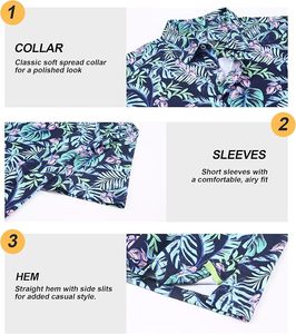 เสื้อเชิ้ตผู้ชายหรูหรา ผ้าบรอดคลอธ กันยับ ดีไซน์กระเป๋าเสื้อ น้ำหนัก 180 กรัม รับผลิตแบบ OEM สำหรับเสื้อกอล์ฟ ผ้ายืด/โพลีเอสเตอร์ พิมพ์ลายดิจิทัล แบรนด์สั่งทำ - Product Image 5