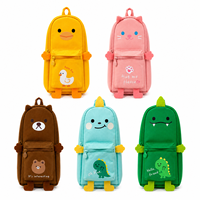 Estuche de Lápices con Diseño de Animal de Dibujos Animados, 3D, de Lona, con Cierre de Cremallera, Multiusos, para Cosméticos y Maquillaje, Marca HAUHWA
