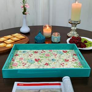 Bandeja de Servir de Madera de Diseño de Primera Calidad, Forma Rectangular, con Adhesivo Florence, Bandeja Decorativa de Madera - Product Image 3