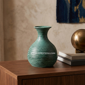 Handmade <b>Ceramic</b> Terracotta Decorative <b>Vase</b> for Tabletop Home Decor Living Room Shelf Accent - Product Image 3