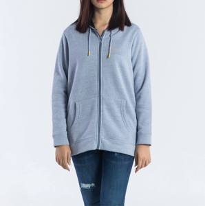 Sudadera con capucha corta casual de color liso para mujer King, anti-bolitas, de invierno, con bolsillos bordados, manga larga, de forro polar tejido - Product Image 5