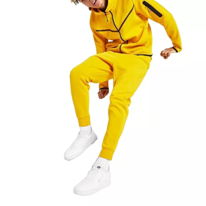 Conjunto Deportivo de Alta Calidad con Sudadera con Cremallera y Pantalones de Entrenamiento, Forro Polar de Poliéster, Rayas, Resistente al Viento, Tallas Grandes - Product Image 2