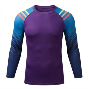 เสื้อกีฬากันแดดแขนยาว เสื้อกีฬาทนทาน เสื้อรัชการ์ดแบบพอดีตัว - Product Image 1