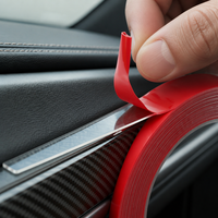 Ruban adhésif transparent double face pour l'intérieur de la voiture, ruban adhésif invisible en mousse acrylique pour la fixation des garnitures et accessoires automobiles