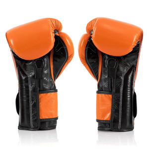 ถุงมือชกมวย Fairtex คุณภาพสูงระดับมืออาชีพ ทำจากหนังแท้  โลโก้สั่งทำได้ กันน้ำ แห้งเร็ว แบบผูกเชือก - Product Image 3