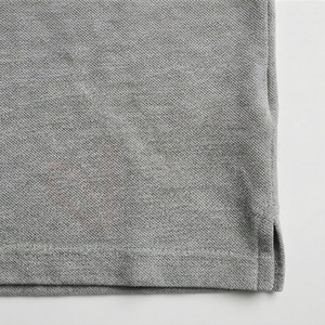 Polo à manches courtes pour homme, imprimé géométrique, décontracté, respirant, tricoté, 100% polyester, coupe classique, gris bleu - Product Image 5