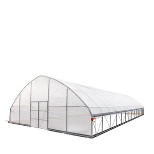 Serra 30FT X 60FT per Coltivazione con Telo in EVA Trasparente da 6 Mil, Telaio in Ferro e Tetto a Punta con Avvolgimento Manuale a Manovella - Product Image 1